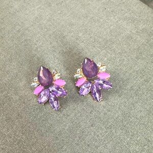 Purple fashion earrings